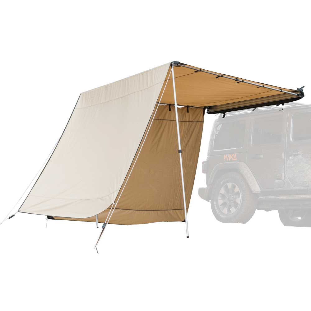 Toldo lateral con 2 cortinas incluidas